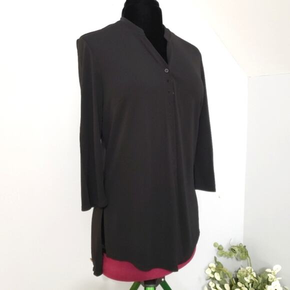 Talbots Petites 3/4 Sleeve Button Front Long Line Cardigan Sweater PM - Picture 3 of 7